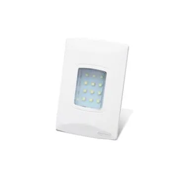 Luminária de emergência autônoma LED 100 lúmens de embutir Luminária de emergência autônoma LED 100 lúmens de embutir